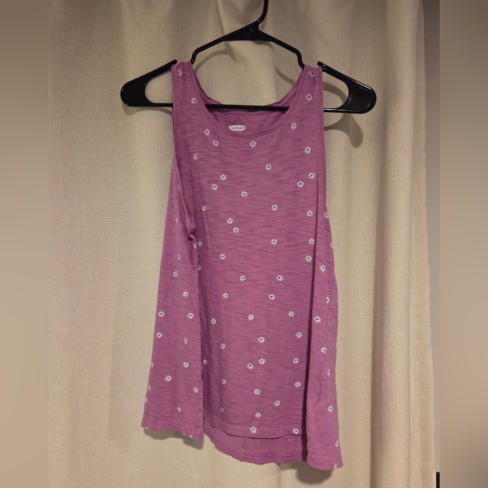 Old Navy Women's Purple Floral Tank Top